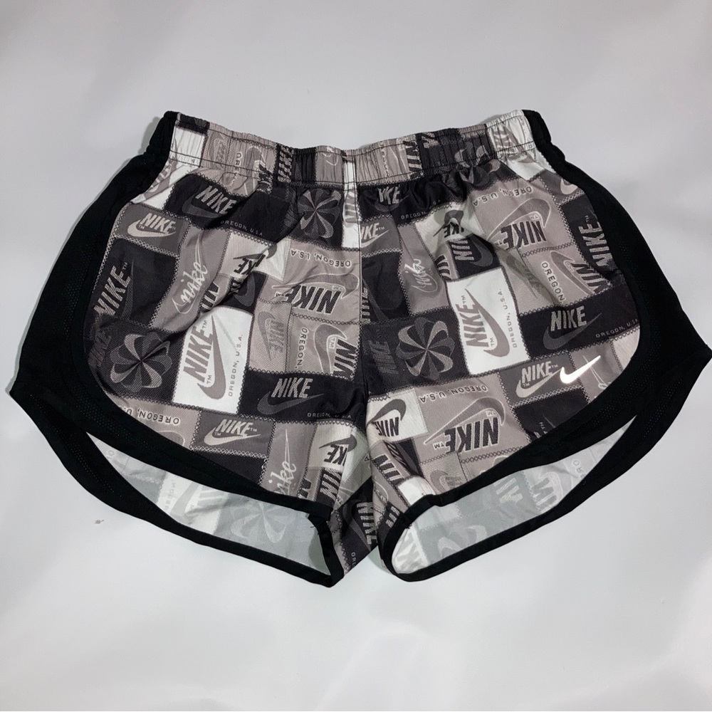Nike Tempo Womens 3" Lined Dri FIT Running Shorts Black Slate Gray size Medium